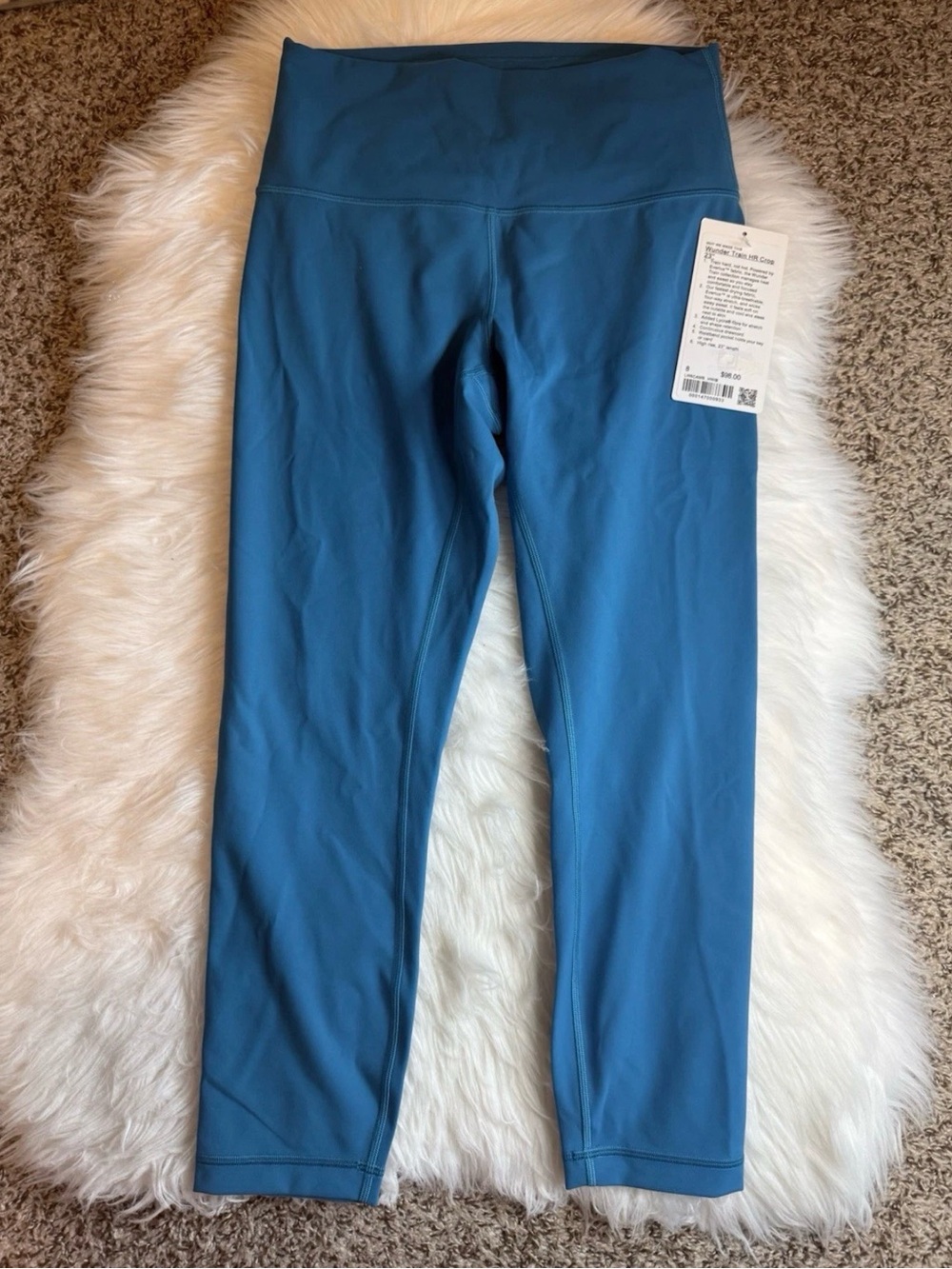 NWT Lululemon Wunder Train High Rise Crop 23" Size 8 HWIB